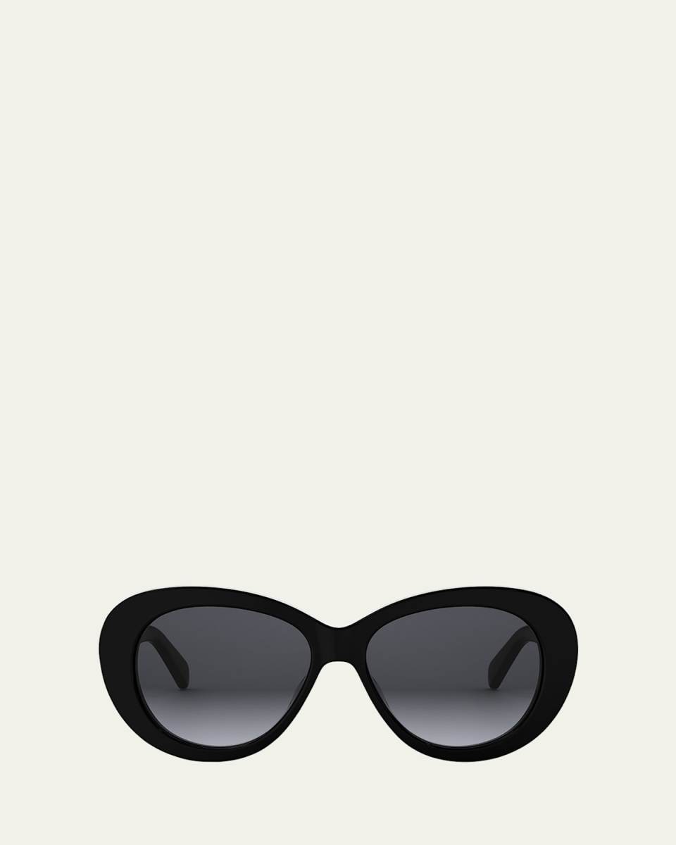 Triomphe Logo Oval Acetate Sunglasses